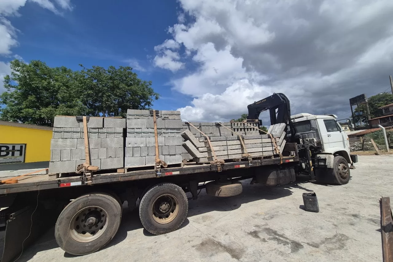 Caminhão carregado de maninhas